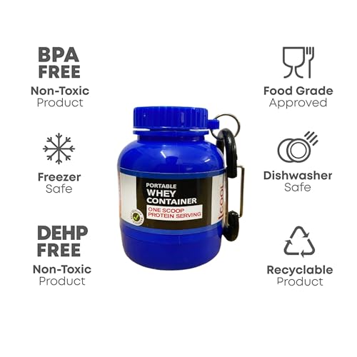 Image of (NEW 2025) Wheey Bottle Combo Small Whey Portable Protein Supplement Powder Carrying Funnel and Container with Key-Chain Bottle Protein /Powder Carrying Funnel 30 ml Flask (Pack Of 3)