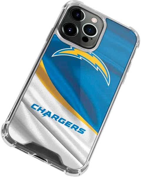 Skinit Clear Phone Case Compatible with iPhone 14 Pro Max - Officially Licensed NFL Los Angeles Chargers Design
