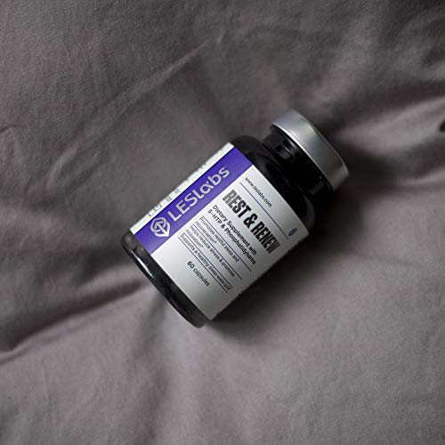 LES Labs Rest & Renew, Natural Sleep Aid for Deep Relaxation and Recovery, Non-Habit Forming, 60 Capsules
