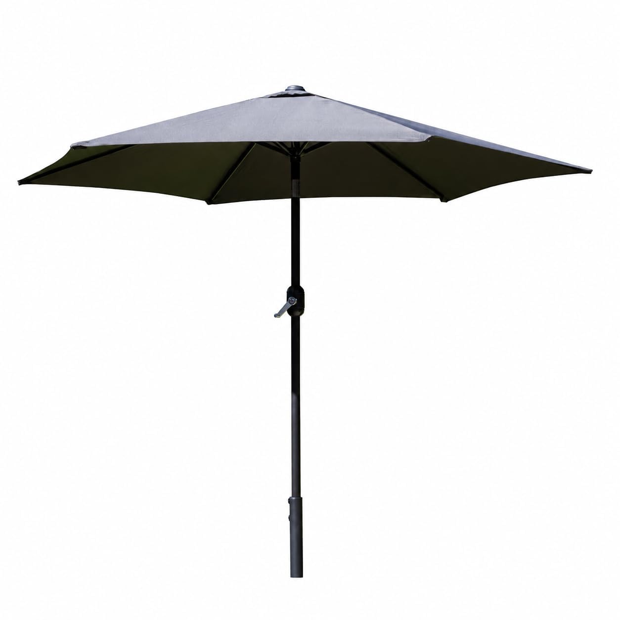 Signature Homes and Gardens SH&G 3m Large Garden Parasol | Steel Frame with Crank & Tilt Mechanism | UV50+ Outdoor Sun Shade Umbrella for Patio & Decking | Dark Grey — image 1