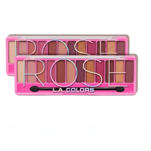 L.A. COLORS Color Vibe Eyeshadow, CES788 Rose CES788TAG (Pack of 2)