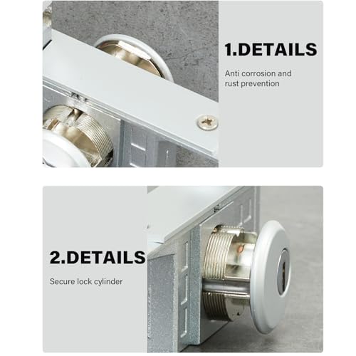 Porte de sécurité à double action robuste pour menuiserie de 44-46 mm