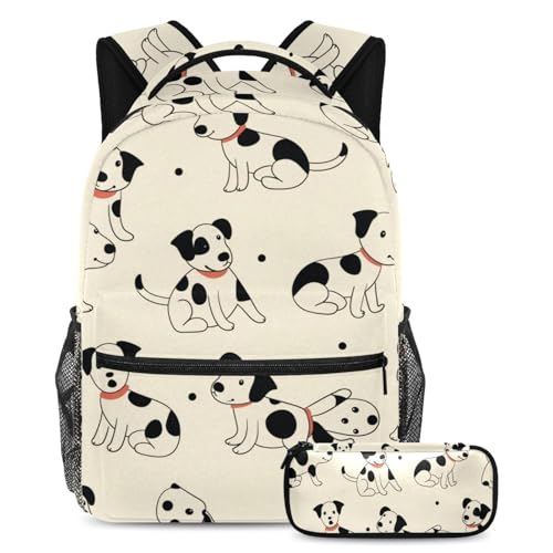 Sac à dos polyvalent avec motif chiot à pois pour accompagner les sorties scolaires
