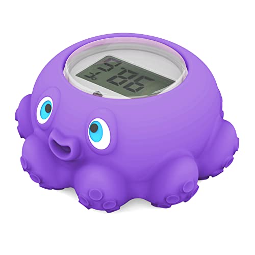 Baby Bath Bathtub Thermometer for Infant - Pool & Pond Safety Water Temperature Digital Thermometer - Floating Bathing & Swimming Toy Gift for Kids Newborn Mother with Flashing Temperature Warning