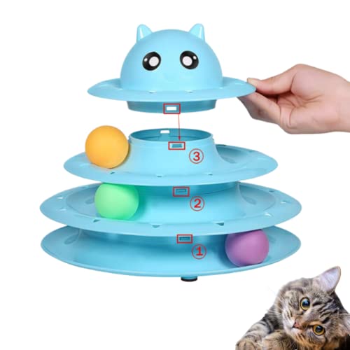 Brinquedo Para Gatos Torre De Bolinhas Interativo Gato (Rosa)