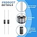 MECCANIXITY 100 Pcs 1N5395 Rectifier Diode, 1.5A 400V DO-15 Electronic Silicon Diodes for Charger Industrial Power Adapter Supply Inverter Switching Power Supply