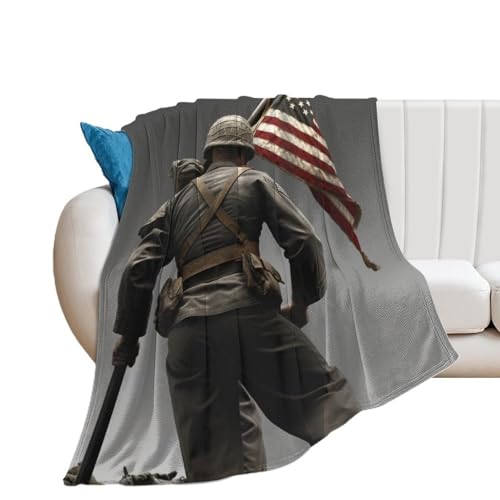 United States Marine Throw Blanket 50"*60"（130 * 150cm） Soft Cozy