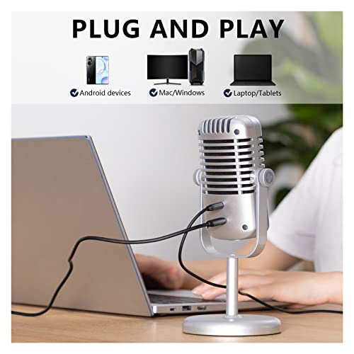 Microphone USB Xmic Z3 condensateur streaming compatible PC portable et Android