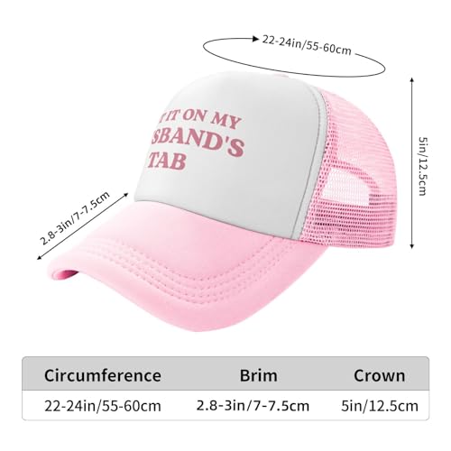 Image of Funny Trucker Hats for Women Hot Pink Funny Gag Baseball Cap for Girls Women Men Hat