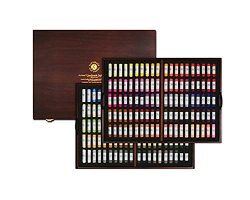 Mungyo Artists Handmade Soft Pastels 200 Colors Set Wooden Case