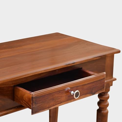Image of Study Table with Chair for Students Study Desk Table Office Table for Work from Home Writing Office Desk Computer Desk (Honey Brown)