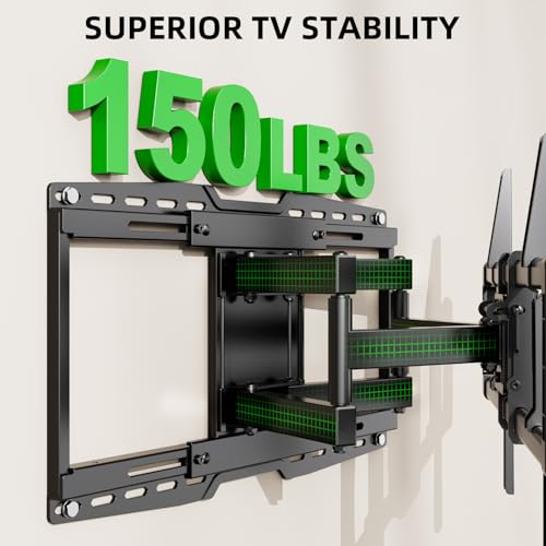 Image of USX MOUNT Heavy Duty Full Motion Sliding TV Wall Mount for 42-97 Inch TVs up to 150 lbs, Wall Mount TV Bracket for Wood Studs 12 /16 /18 /24 inch, Swivel & Tool-Free Tilt, Max VESA 600x400mm (Pack of 2)
