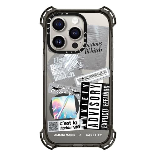 CASETiFY �o�E���X MagSafe�Ή� iPhone 15 Pro �P�[�X [MIL�K�i���� (6x MIL-STD-810G) / 6.5m����̗����������N���A / MagSafe �ɑΉ�] - Alisha Marie In My Feels