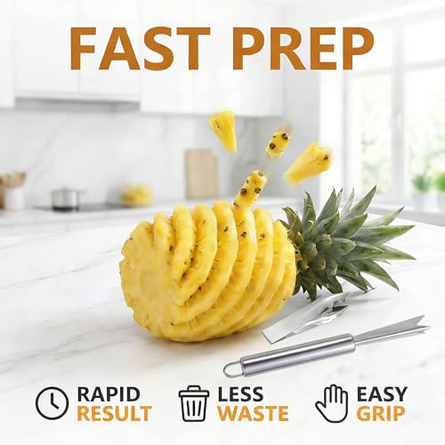 Image of 4Pcs Pineapple Eye Remover, Pineapple Cutter Tool for Home Kitchens and Outdoor Activities, Multifunctional Fruit Slicer Corer for Peel Peeler Pinapple Cut Kitchen Tools and Accessories