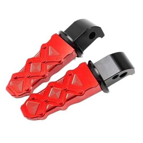 Repose-pédales arrière Z CNC rouge pour des balades en duo réussies sur MT-07