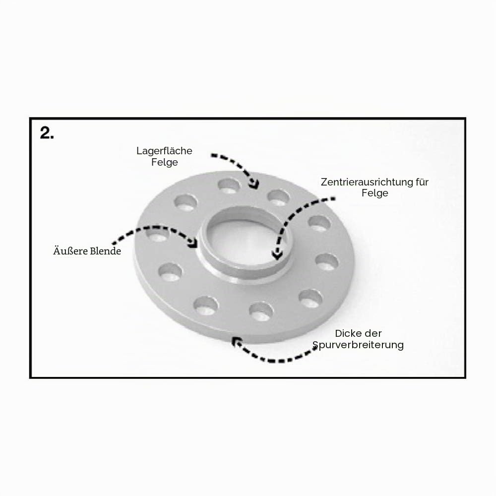 H&R DR-System Spürverbreiterungsatz 20mm pro Achse - Lochkreis 5x120 - Mittenzentrierung 72,5mm - System M12x1,5 - kompatibel mit BMW/Mini - Schwarz
