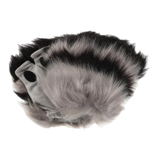 TOGEVAL Cat Paw Gloves Furry Fingerless Mittens Realistic Animal Paw Design for Cosplay Costumes