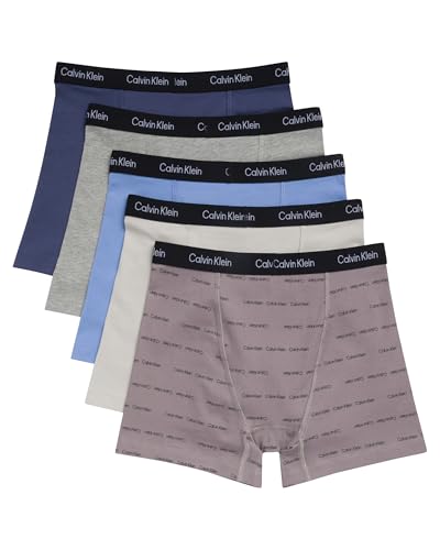 Image of Calvin Klein Kids Boys' Modern Cotton Boxer Brief Underwear 5-Pack