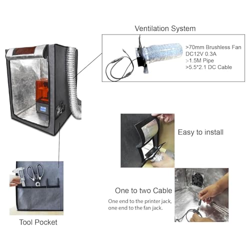 Multifunctional 3D Printer Enclosure Ventilation Eliminate Odors Tent Cover - Image 6