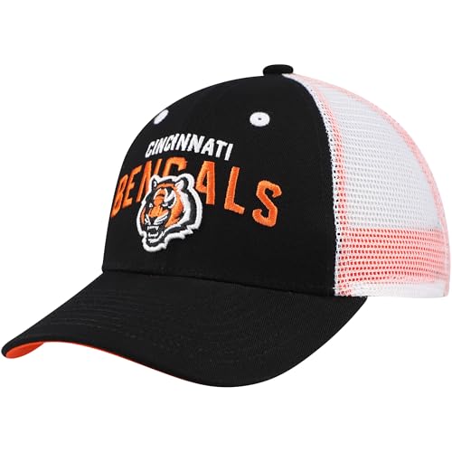 Preschool Black/White Cincinnati Bengals Core Lockup Trucker Adjustable Hat