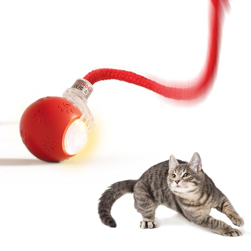 TONOSA Interactive Cat Toys for Bored Indoor Cats - Motion Activated, RGB Lighting, 2 Speed Settings & 3 Modes - for Cats & Kittens!