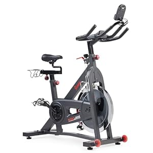 Sunny Health & Fitness Pro Cycling Stationary Bike, 40 LB Flywheel & 4-Way Adjustable Seat for Home Exercise & Indoor Cycle/Cardio Workout, Optional Free SunnyFit App Bluetooth Connection