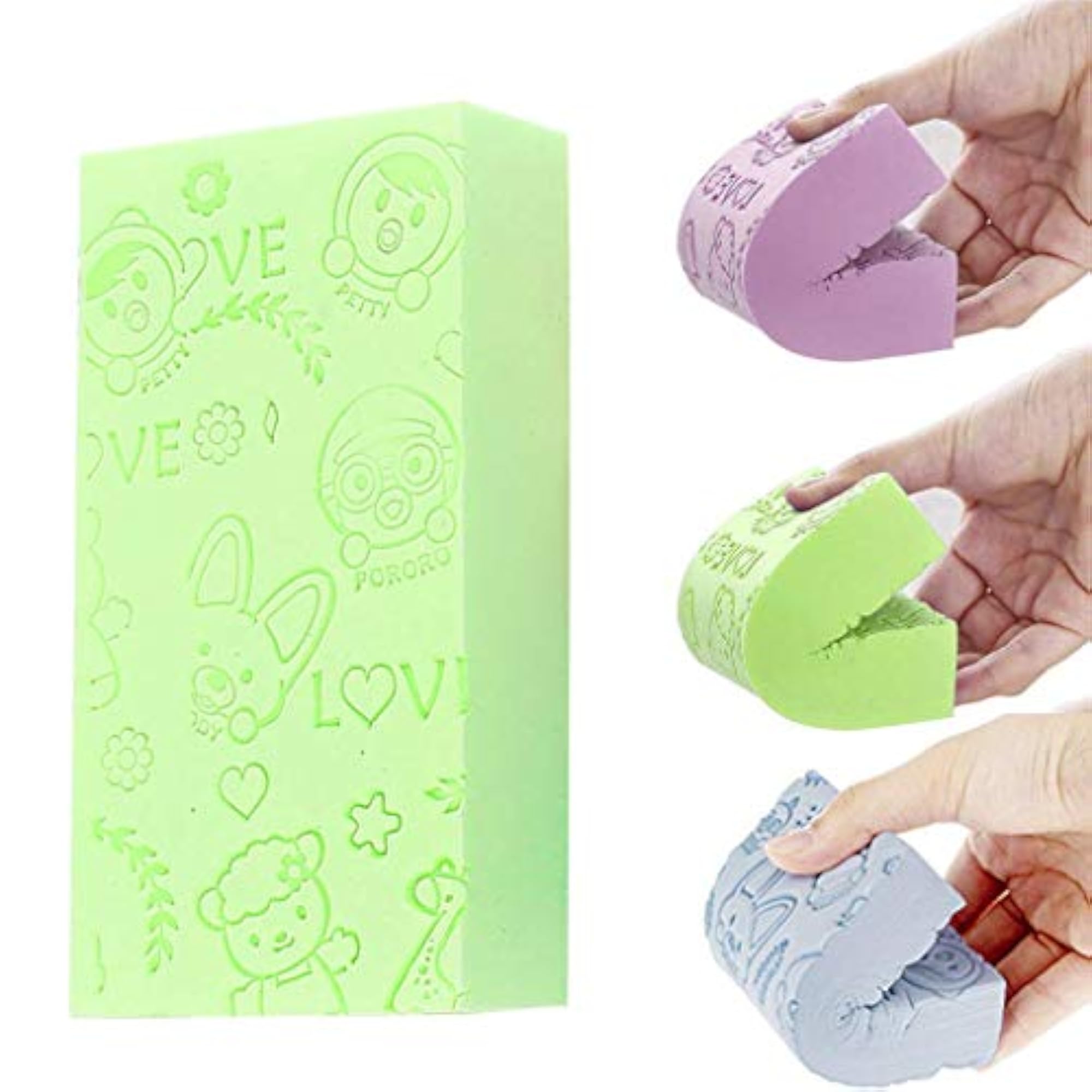 2 Pack Bath Face Scrubber Sponge, Dead Skin Remover