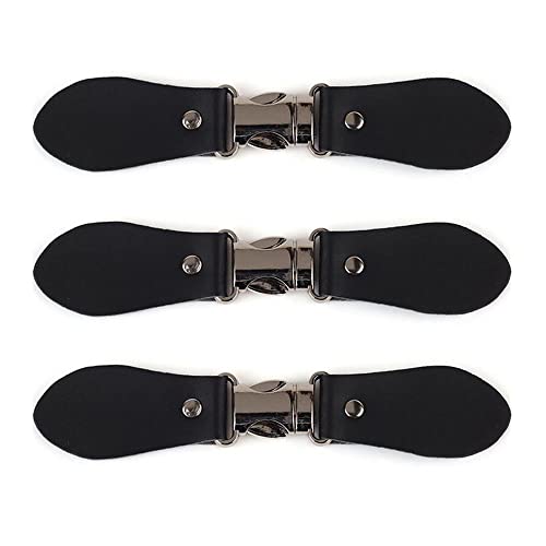 Hinleise 3 Stück Metall Leder Verschluss Verschluss Clip Schnalle für Jacke Mantel Duffle Handarbeit Nähen Cover