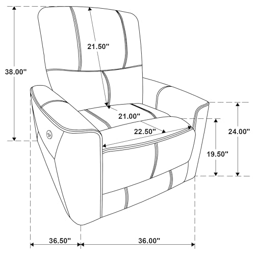 Sillón Plegable Piel Sintética Gris Paloma miniatura 3
