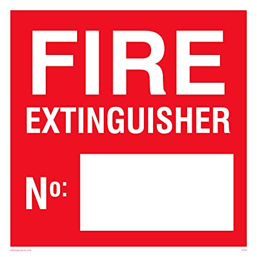 Pack de 5 letreros para extintor de incendios de 200 x 200 mm modelo S20