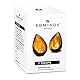 ROMINOX Geschenkartikel Teelicht-Set // Drops – 2-teilig, strahlend Goldener Kerzenschein, mit Goldfolienauskleidung, Weihnachten, Grillparty, Valentinstag, Muttertag; Maße: je ca. 7.9 x 7.5 x 11 cm