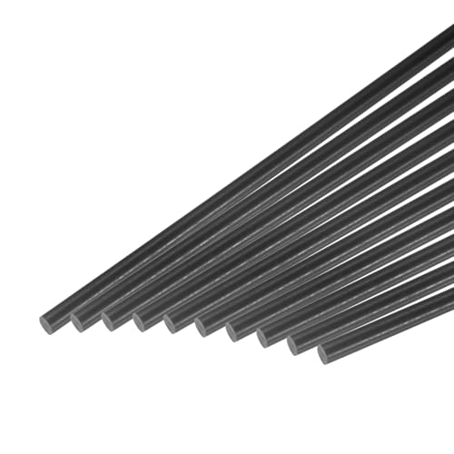 Image of MECCANIXITY ABS Plastic Rod Round Solid Bar 4mm x 300mm Black for DIY Model Material, Architectural Model Making, DIY Sand Table, Pack of 10 Pcs