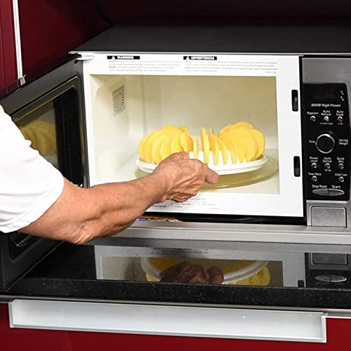 4 -ondas para batatas fritas,Microondas Batata Chip Maker Chips Saudáveis Sem Óleo | Fatiador batata