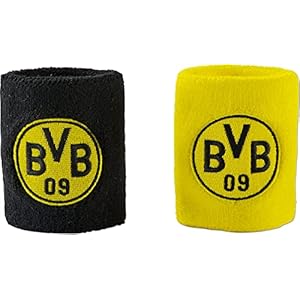 Borussia Dortmund Unisex – Erwachsene Bvb-svedbånd (2 stk.) Tuch, schwarzgelb, Einheitsgröße EU