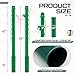 Otoolling Round Tennis Posts with Net Crank Outdoor Heavy Duty Professional Green Tennis Permanent Court Kit for Net Quick Fixation System Equipped with a Cable Reel
