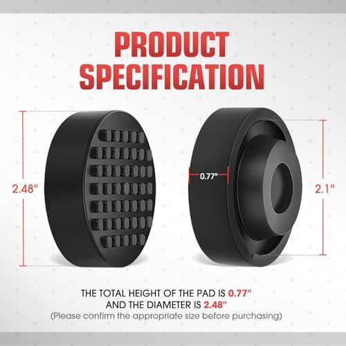 Image of DNA Motoring 2pack Floor Jack Rubber Pad, Frame Rail Protector, Car Lifting Pads Universal Jack Pad Adapter for Floor Jack, TOOLS-00621