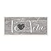 Stupell Industries Te Amo Romantic Rustic Grey Sign with Heart Wall Art, 7 x 17