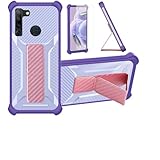 Aroepurt Coque pour HTC Wildfire E3 Coque Étui Case Cover Hybride [avec Protection d'écran en Verre trempé] [Support magnétique Pliable] [givré résistant aux Empreintes digitales] Violet