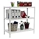Simon Rack Schwerlastregal, 900x1000x300 mm, Bis 180 kg Belastbar, 3 Verstellbare Ablagen, Kellerregal, Lagerregal, Weiss - Simonclick