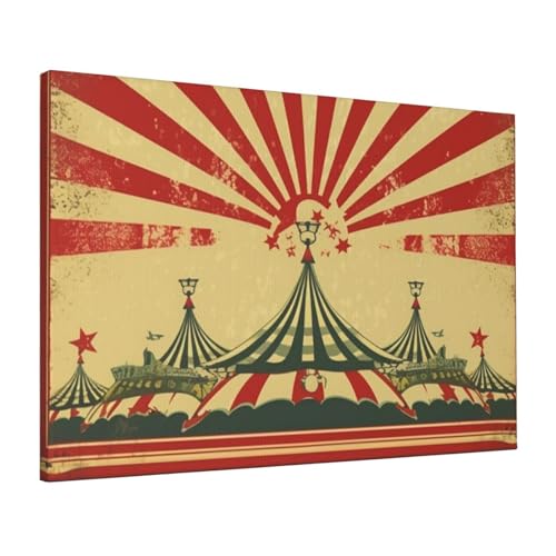 Toile de fond de cirque vintage pour habiller un mur de bureau vide