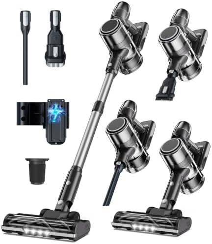 Aspirateur Balai sans Fil Puissant - Électrique Silencieux Aspira...