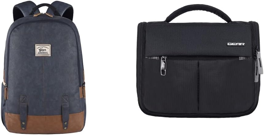 20 Ltrs (14 Cms) Standard 3 Compartment Backpack (Navy)