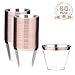 Produktbild LOMOFI Kunststoff Klar Tassen, 250ml 60 StückRose Gold Gerahmt Kunststoff Tassen, Recycelbarbecher für Geburtstagsfeier/Hochzeit im Freien/Familienessen - Rose Gold
