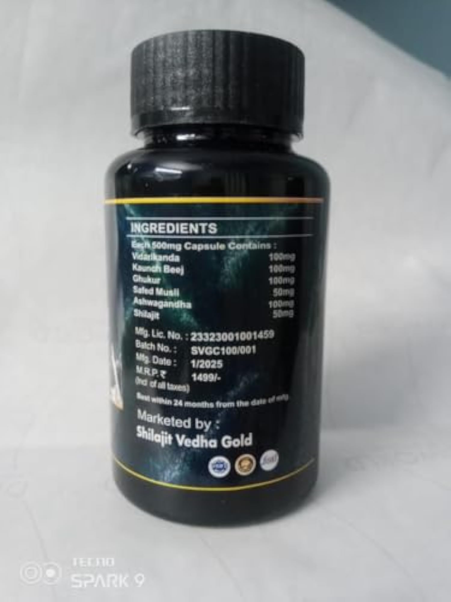 Vedhagreen Shilajit Vedha Natural Supplement for Wellness