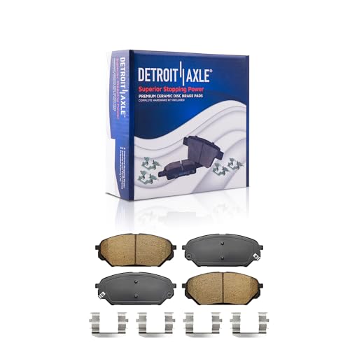 Image of Detroit Axle - Front Ceramic Brake Pads w /Hardware Replacement for 2007