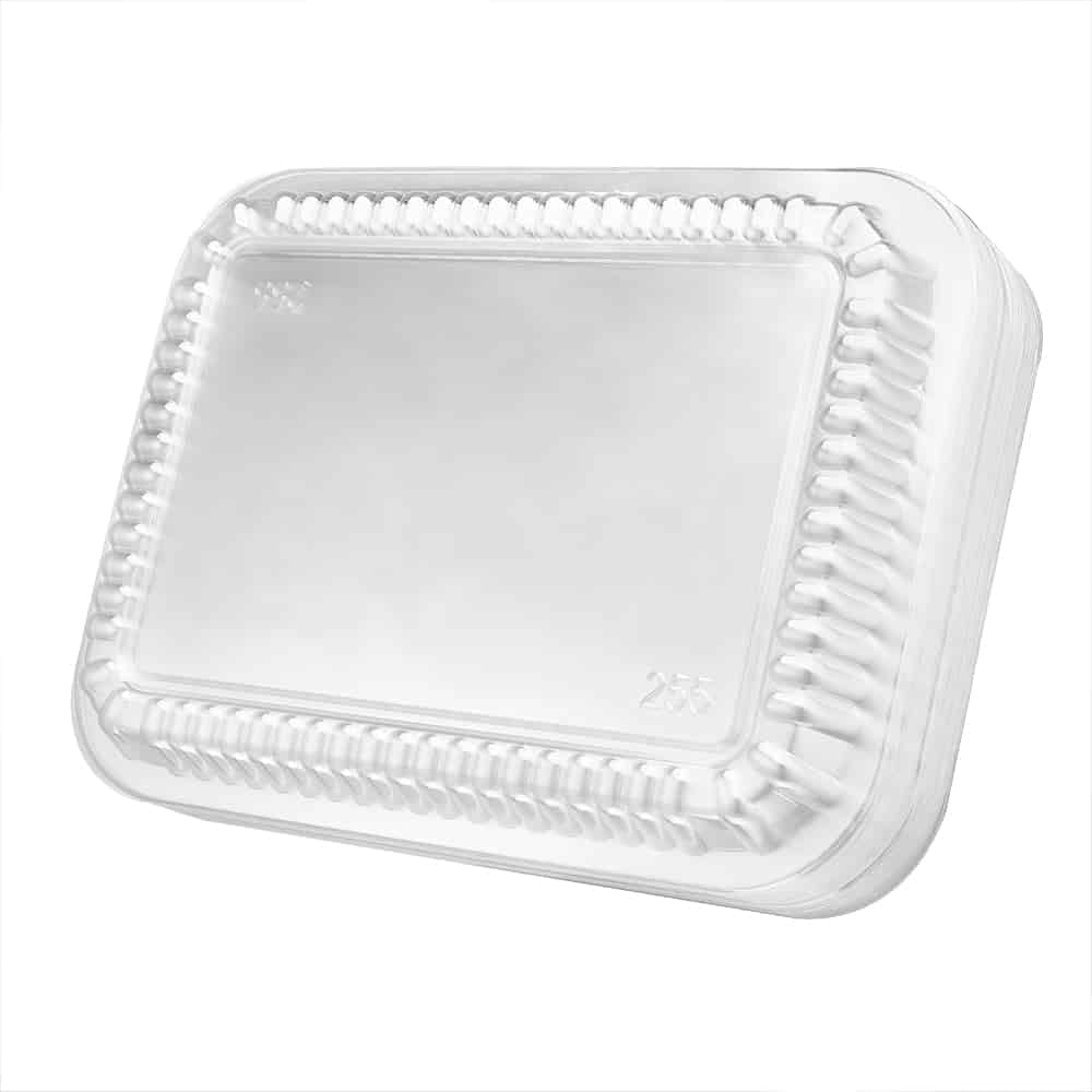 5 Lb Oblong Foil Pans with Dome Lid – Disposable Aluminum Pan for Baking Roasting Reheating and Serving Ideal for Potluck Catering Parties BBQ Food Prep Takeout Leftovers and Event Food Service (100)
