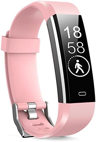Stiive Fitness Tracker with Heart Rate Monitor, Waterproof Activity and Step Tracker for Women and Men, Pedometer Watch with Sleep Monitor & Calorie Counter, Call & Message Alert - Pink