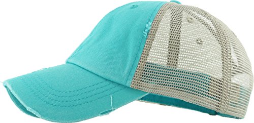 Image of Classic Plain Ponytail Messy High Bun Headwear Adjustable Cotton Trucker Mesh Glitter Hat Baseball Cap