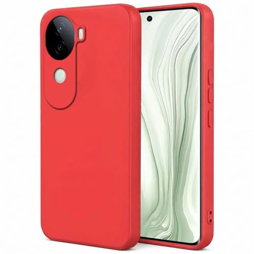 Image of Back Cover for Vivo V40e 5G / iQOO Z9s 5G | Full Camera Protection | Premium Liquid Silicon Case | Flexible Bumper Case for Vivo V40e 5G / iQOO Z9s 5G (Red)