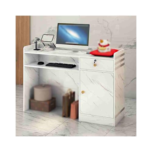 Meuble d'accueil compact en L pour optimiser les petits espaces